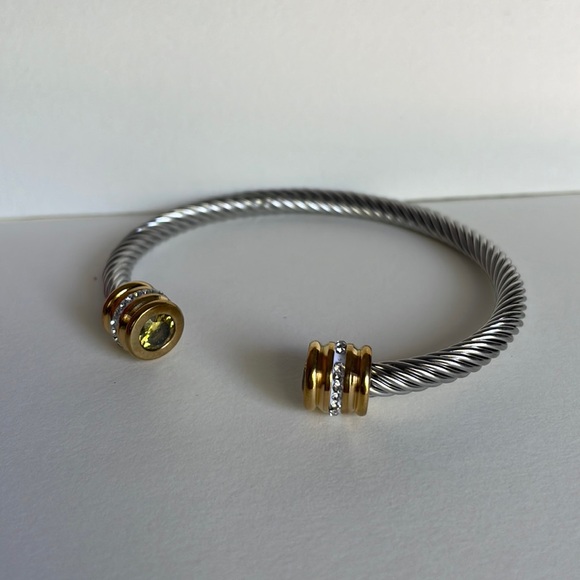 Jewelry - Blue stone left only  Stainless steel bracelet with stones